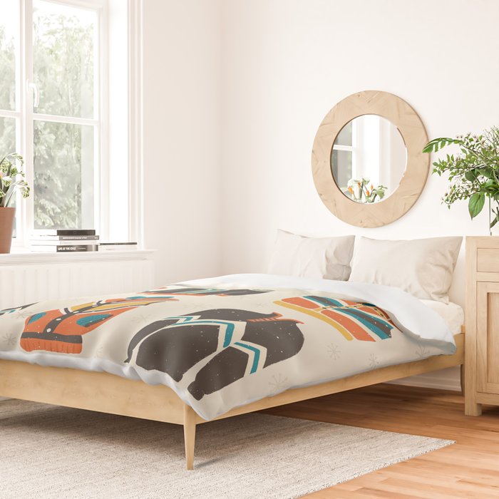 Vintage Skiwear Duvet Cover Gallery Image 2