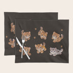 The year of big cat cubs - dark Placemat Gallery Image 1