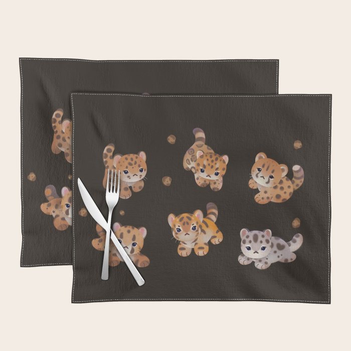 The year of big cat cubs - dark Placemat Gallery Image 1