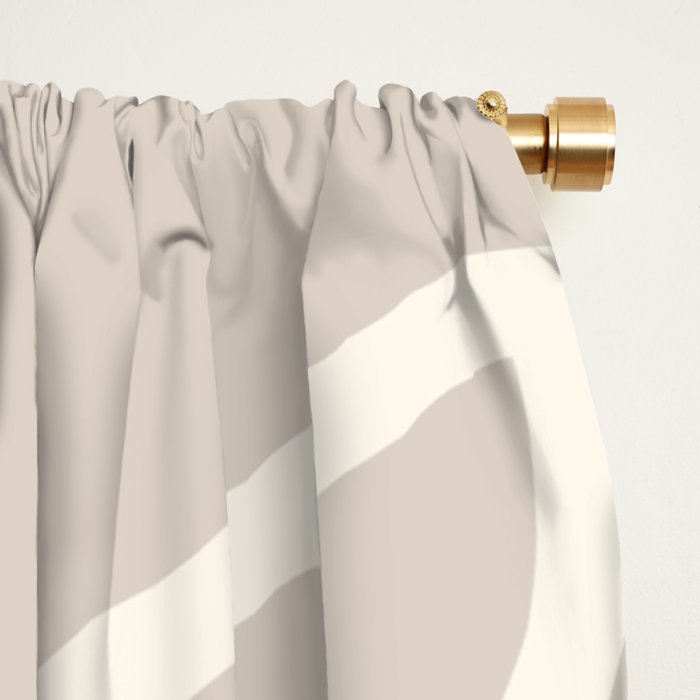 Abstract line art / Face/beige Window Curtain Gallery Image 2