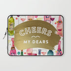Cheers My Dears - Gold Laptop Sleeve Gallery Image 1