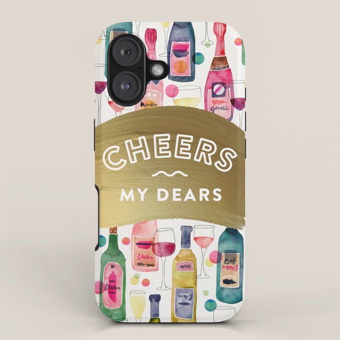 Cheers My Dears - Gold iPhone Case Gallery Image 1