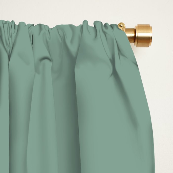 Minimal Arch XXXVII Natural Green Modern Geometric Lines Window Curtain Gallery Image 2
