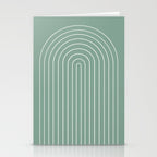 Minimal Arch XXXVII Natural Green Modern Geometric Lines Stationery Card Gallery Image 2