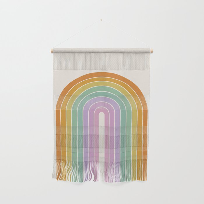 Gradient Arch XV Tropical Mid Century Modern Rainbow Wall Hanging Gallery Image 1