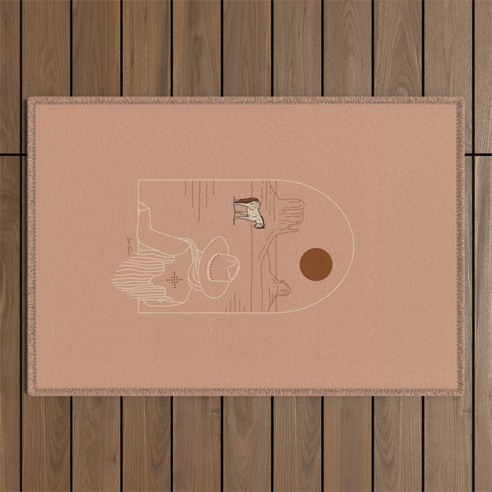 Lost Pony - Pink Clay Outdoor Rug Gallery Image 1