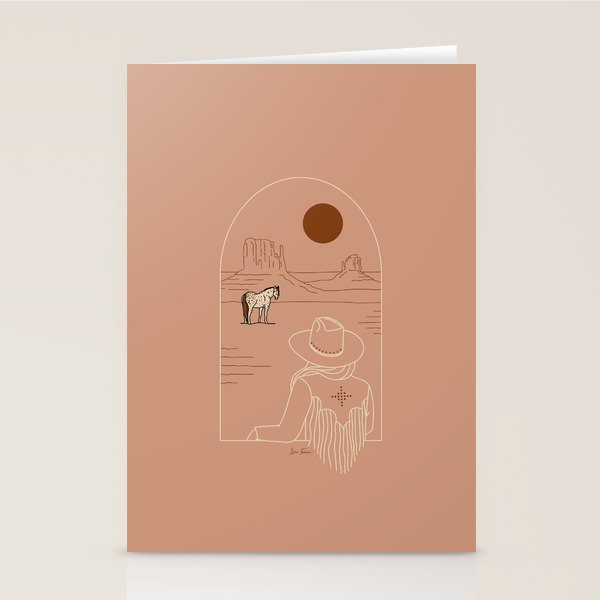 Lost Pony - Pink Clay Stationery Card Gallery Image 1