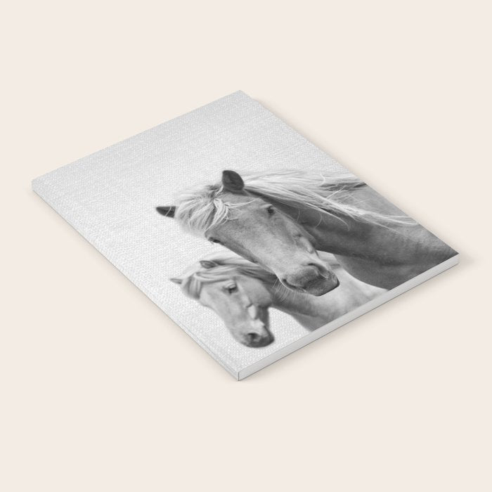 Horses - Black & White Notebook Gallery Image 1