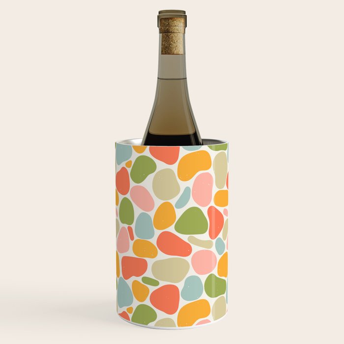 Colorful organic shape art pattern Wine Chiller Gallery Image 3