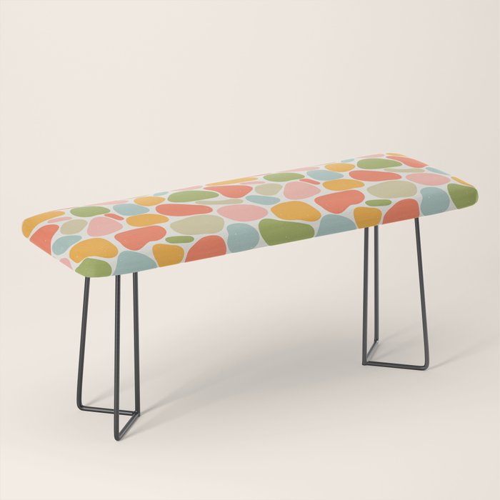 Colorful organic shape art pattern Bench Gallery Image 1