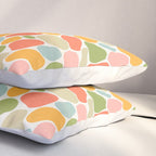 Colorful organic shape art pattern Pillow Sham Gallery Image 3