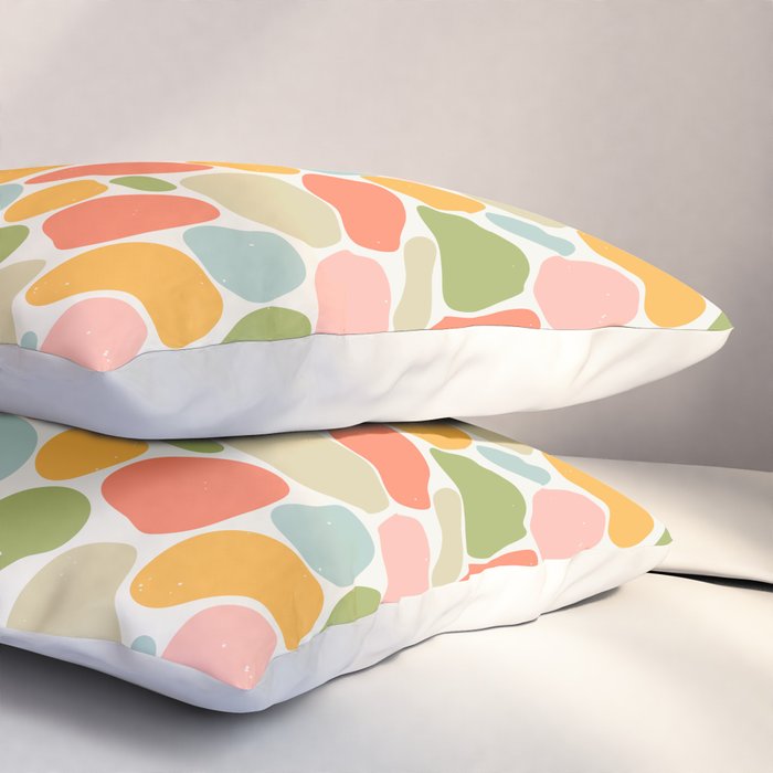 Colorful organic shape art pattern Pillow Sham Gallery Image 3