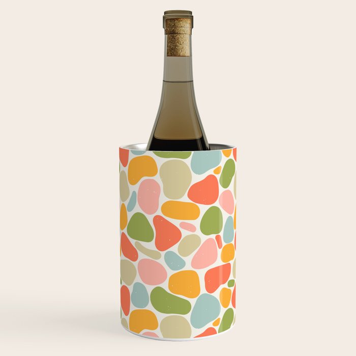Colorful organic shape art pattern Wine Chiller Gallery Image 1