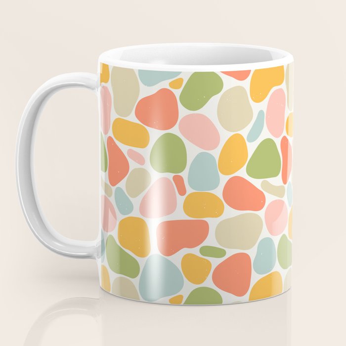 Colorful organic shape art pattern Coffee Mug Gallery Image 3