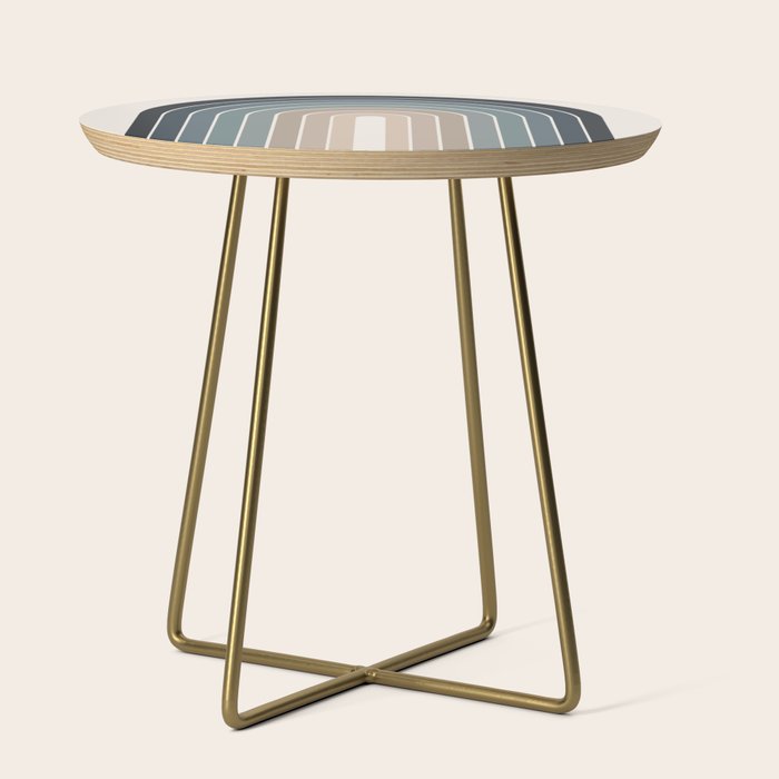 Gradient Arch XXVIII Earthy Blue Mid Century Modern Rainbow Side Table Gallery Image 1