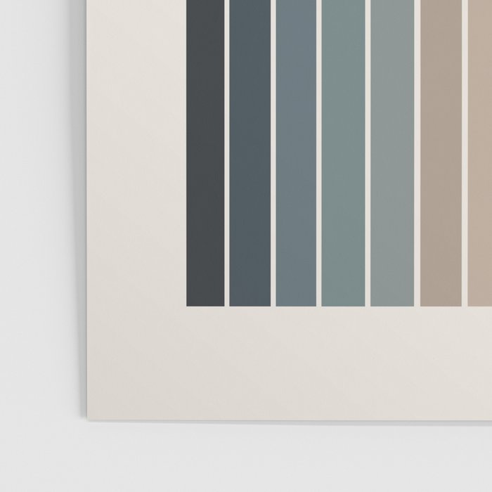 Gradient Arch XXVIII Earthy Blue Mid Century Modern Rainbow Poster Gallery Image 3