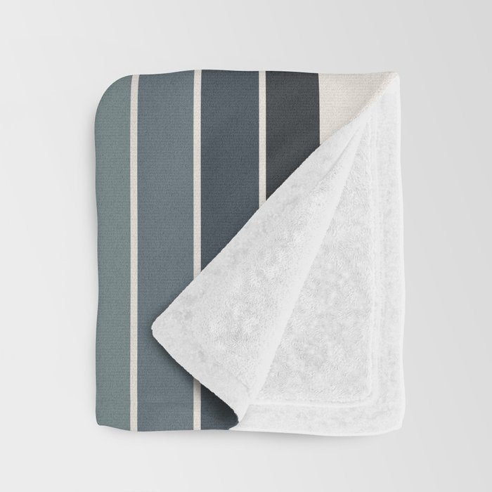Gradient Arch XXVIII Earthy Blue Mid Century Modern Rainbow Throw Blanket Gallery Image 3