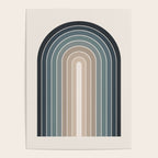 Gradient Arch XXVIII Earthy Blue Mid Century Modern Rainbow Poster Gallery Image 4
