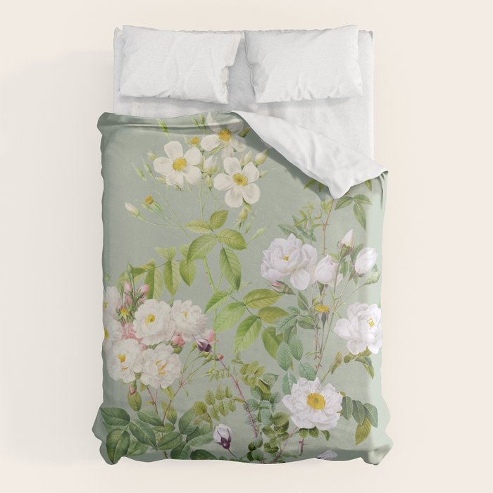 Purest Bloom Botanical Collage Duvet Cover Gallery Image 1