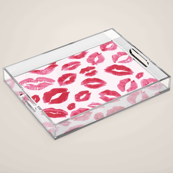 Lipstick Kisses Acrylic Tray Gallery Image 1