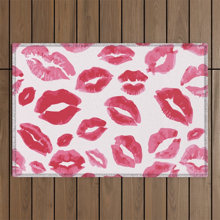 Lipstick Kisses Outdoor Rug Gallery Image 1