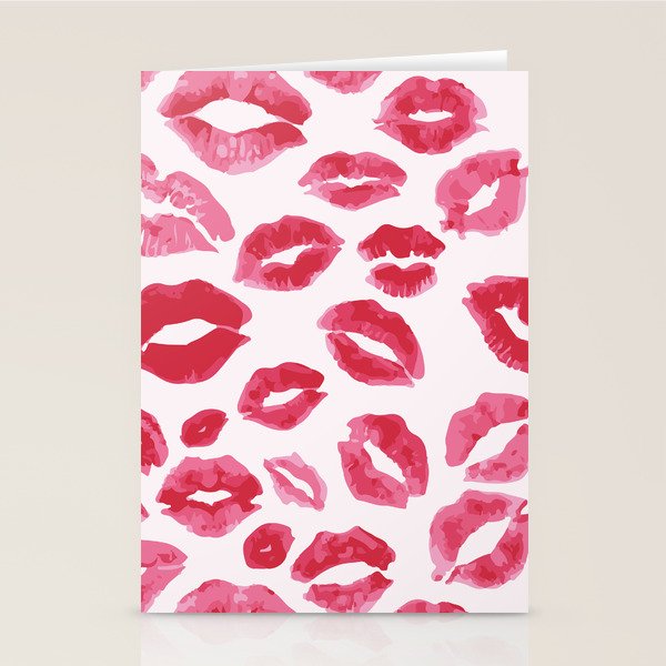 Lipstick Kisses Stationery Card Gallery Image 1