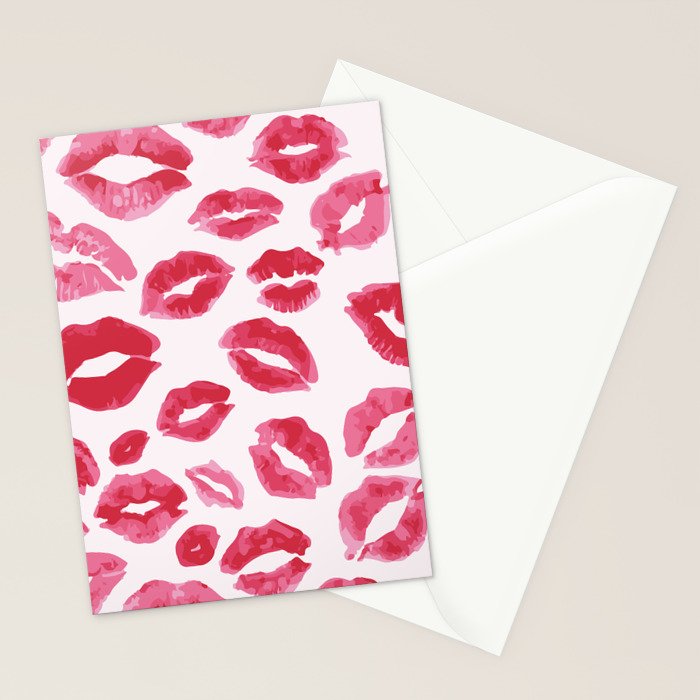 Lipstick Kisses Stationery Card Gallery Image 2