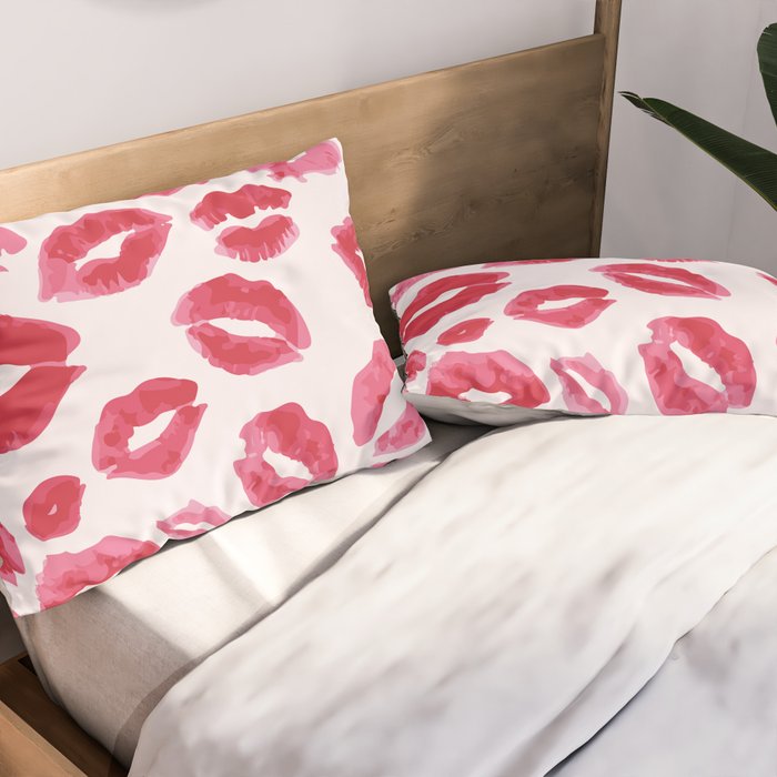 Lipstick Kisses Pillow Sham Gallery Image 2
