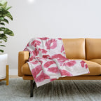 Lipstick Kisses Throw Blanket Gallery Image 1