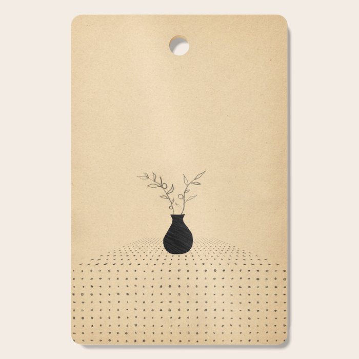 Minimal plant in the vase Cutting Board Gallery Image 1