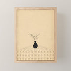 Minimal plant in the vase Mini Art Print Gallery Image 1