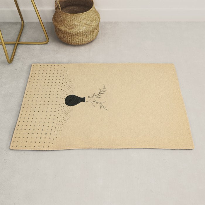 Minimal plant in the vase Rug Gallery Image 1