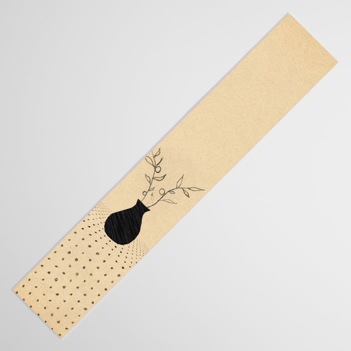 Minimal plant in the vase Table Runner Gallery Image 3