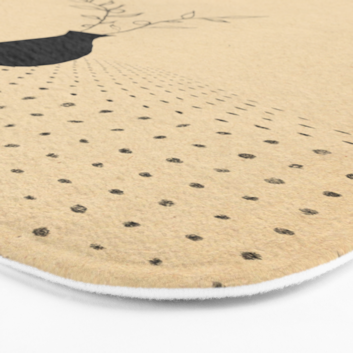 Minimal plant in the vase Bath Mat Gallery Image 3