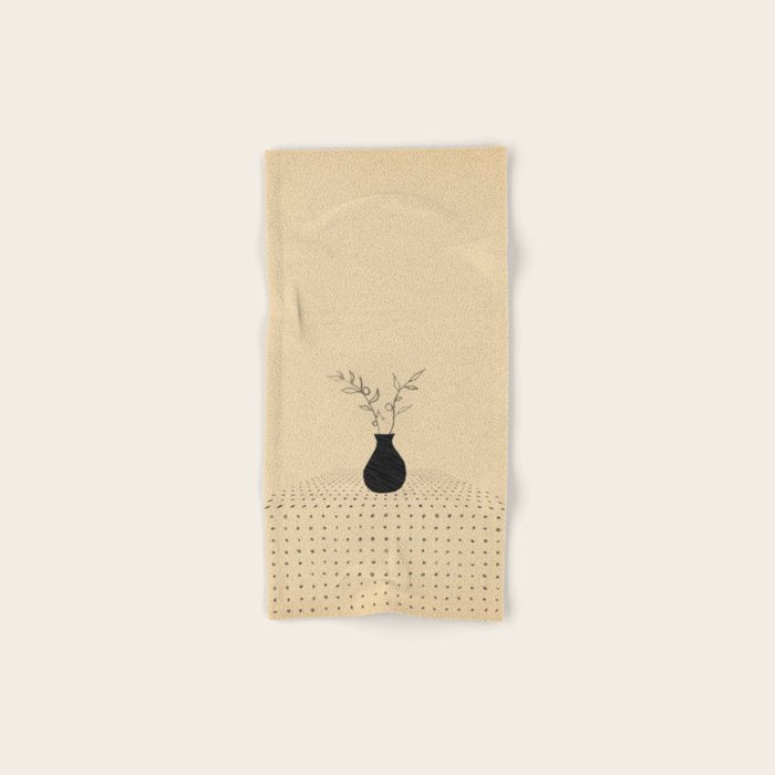 Minimal plant in the vase Bath Towel Gallery Image 1