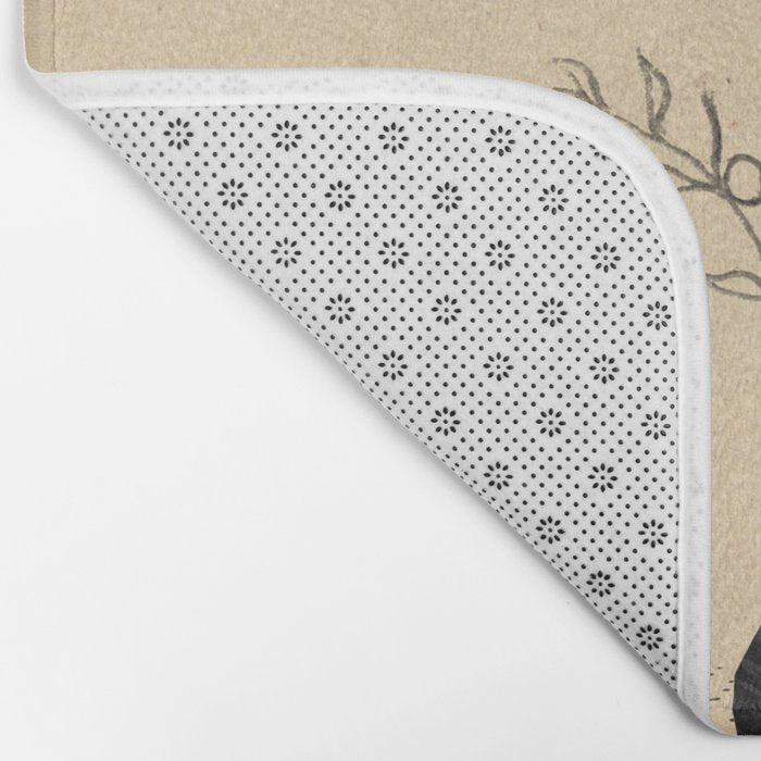 Minimal plant in the vase Bath Mat Gallery Image 2