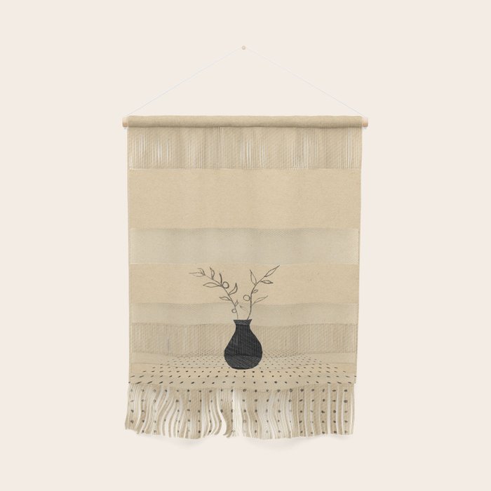 Minimal plant in the vase Wall Hanging Gallery Image 1