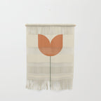 Vintage Tulip Minimalism - Red Wall Hanging Gallery Image 1
