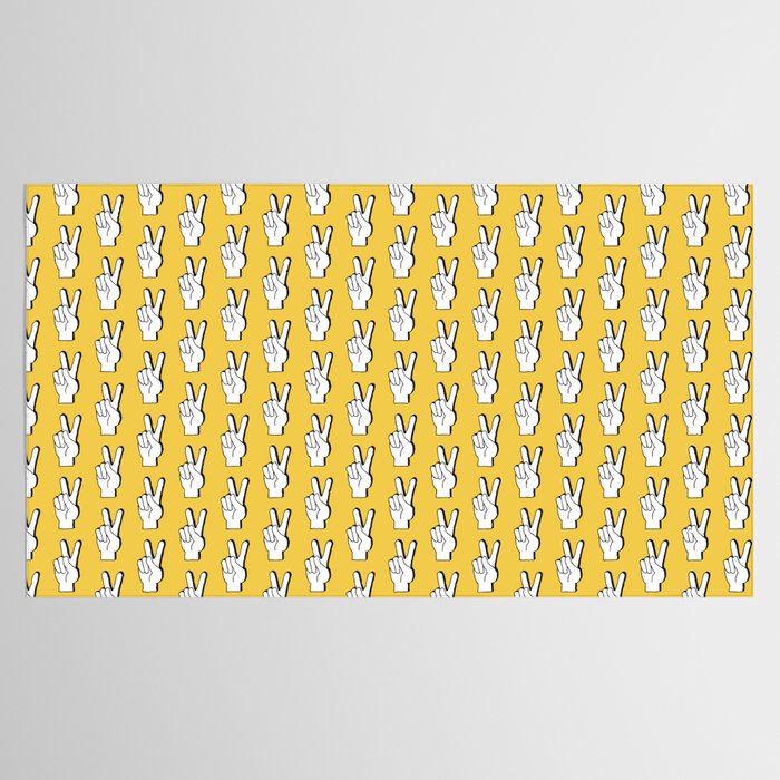 Peace Sign yellow Tablecloth Gallery Image 2