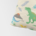 Jurassic Dinosaurs in Primary Colors Pillow Sham Gallery Image 4