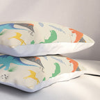 Jurassic Dinosaurs in Primary Colors Pillow Sham Gallery Image 3