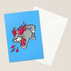 Panther Flame Stationery Card Gallery Image 2