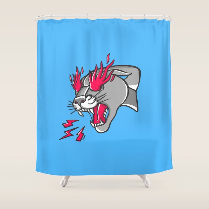 Panther Flame Shower Curtain