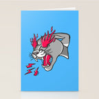 Panther Flame Stationery Card Gallery Image 2