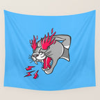 Panther Flame Wall Tapestry Gallery Image 4
