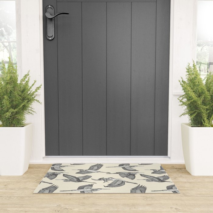 great blue herons pearl Welcome Mat Gallery Image 3