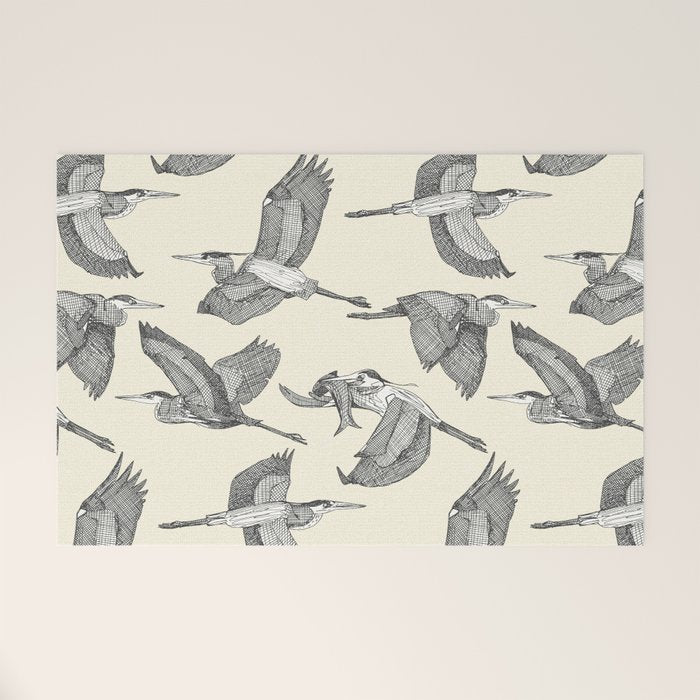 great blue herons pearl Welcome Mat Gallery Image 1