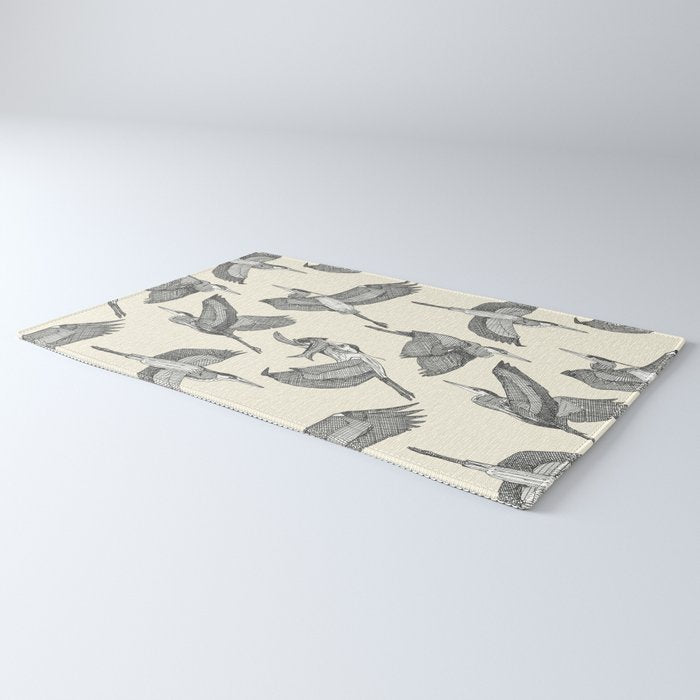 great blue herons pearl Rug Gallery Image 3