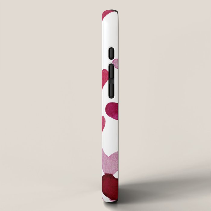 Valentine's Day Watercolor Hearts - pink iPhone Case Gallery Image 2
