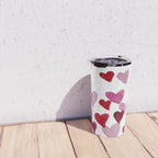 Valentine's Day Watercolor Hearts - pink Travel Mug Gallery Image 4